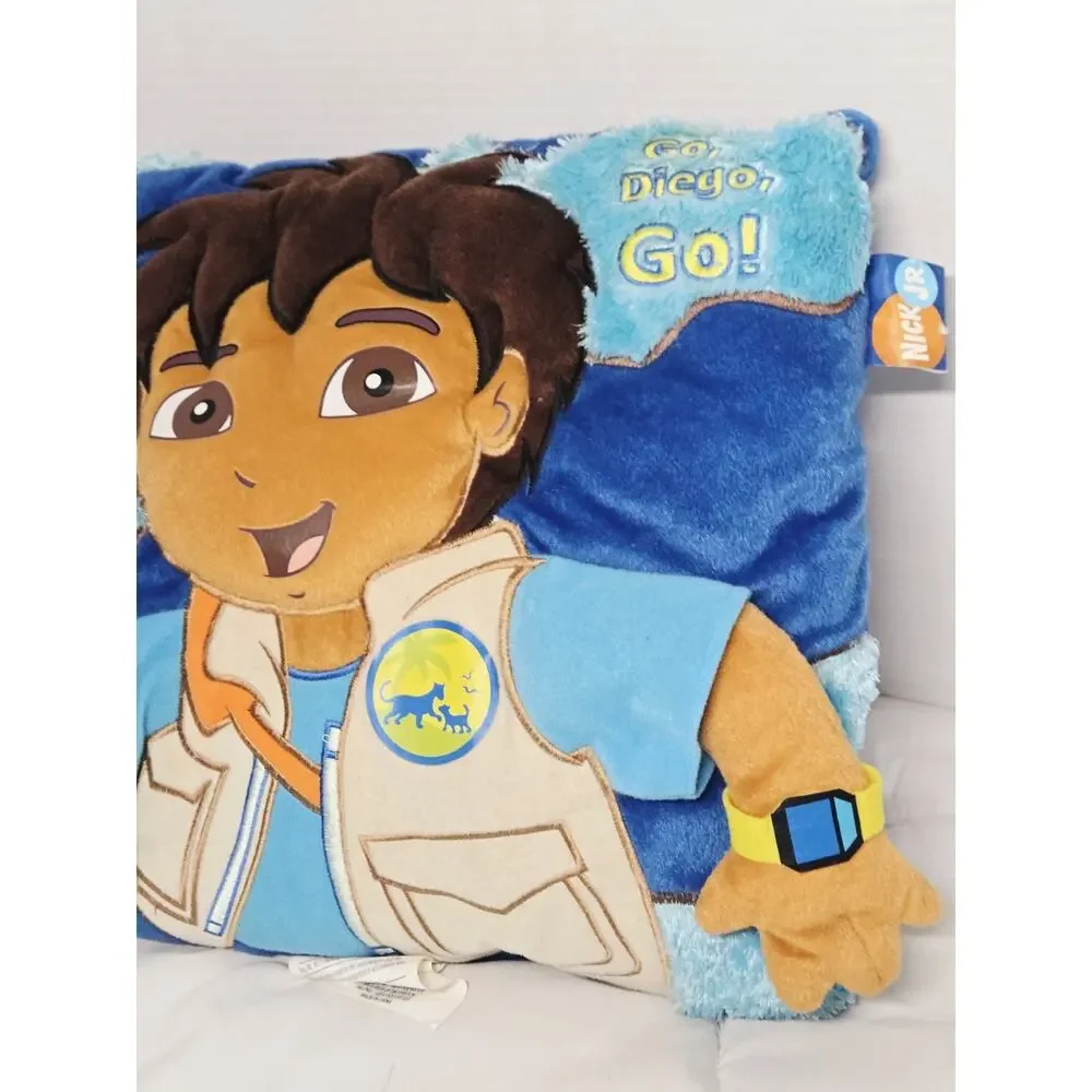 Go Diego Go! 2007 Nick Jr. Plush 3D Pillow Stuffed Dora Vtg Retired Discontinue